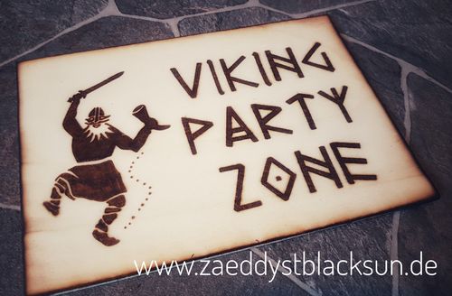 Türschild Viking Party Zone
